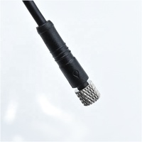 Connecteur automobile étanche M5 DIN 2P IP67 en laiton plaqué or, fabricant de fiches mâles et femelles droites blindées à 2 fils à souder