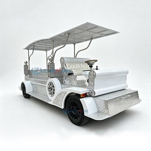 รถศพไฟฟ้าสีเงิน ดีไซน์ใหม่ คุณภาพสูง สไตล์วินเทจ สำหรับพิธีศพ - Product Image 1