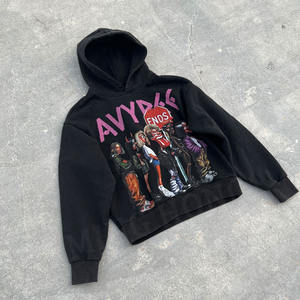 เสื้อมีฮู้ดพิมพ์ลายดิจิทัลแนวสตรีทกราฟิกสำหรับผู้ชายดีไซน์ผลิตจากผู้ผลิต - Product Image 3