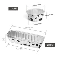 Moules à pâtisserie rectangulaires en aluminium jetables pour cupcakes, puddings, mini-pains et muffins