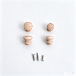 Mushroom Wooden Cabinet Handle 23mm 27mm Round Drawer Knob For Furniture Door - Product Image 5
