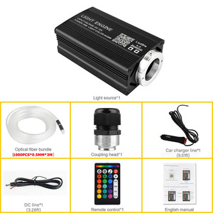 Kit Motore Luce a Fibra Ottica LED RGBW 16W IP65 Effetto <span class=keywords><strong>Cielo</strong></span> Stellato per Auto, 1000 pz, con App e Telecomando - Product Image 2