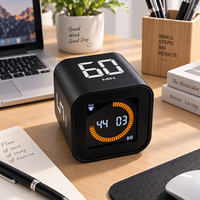 Minuteur numérique OEM Pomodoro Cube 60 minutes avec compte à rebours visuel et alarme pour la productivité au bureau, à la maison et en étude