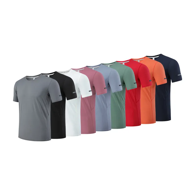 High Quality Nylon Polyester Moisture Wicking Athletic Dry Fitness Sports Wear T Shirt Mens Workout Gym T Shirts