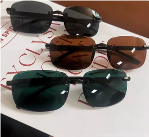 Lunettes de soleil polarisées carrées pour hommes, légères, protection UV - Product Image 2