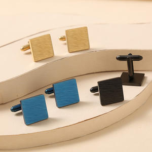 Boutons de manchette simples de haute qualité, forme carrée, bijoux pour homme, boutons de manchette élégants pour hommes - Product Image 5