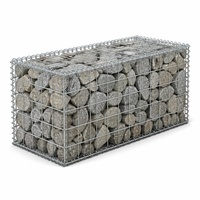 Caisse de gabion soudée, cage à pierres, bac à gabions, cage en fil de fer, panier à pierres, caisses de gabions galvanisées à chaud, podium d'atrium, socle
