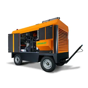 German DENAIR diesel mobile air compressor for drilling rig