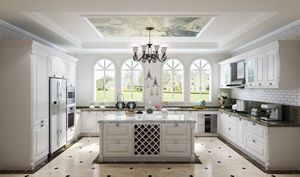 Cocina Modular de Lujo, Gabinete de Madera Maciza Personalizable, Impermeable, Ecológico, Hecho en China - Product Image 3