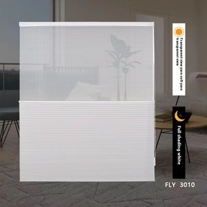 Moderna perlina a doppio tiro giorno <span class=keywords><strong>notte</strong></span> oscurante tenda a nido d'ape bandiera elettrica alzando sfumature di organo per camera da letto e studio per alberghi - Product Image 6