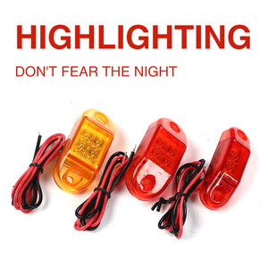 Luce di posizione laterale ambra rossa 2.5 "2 diodi ovali a LED per camion rimorchio - Product Image 6