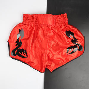 Pelea profesional Kickboxing Bjj Entrenamiento Jiujitsu Boxer Muay Thai Ribbons Boys Plain Black Boxing Shorts - Product Image 6