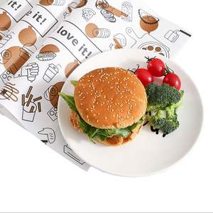 Customize Logo Sandwich Packaging Deli Greaseproof Pe Wax Burger <b>Food</b> <b>Wrapping</b> - Product Image 1