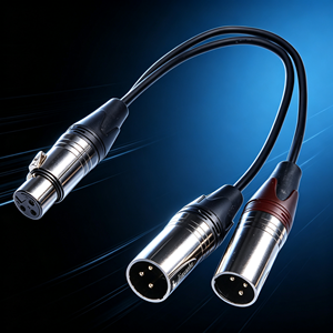 Cavo XLR con Connettore Cannon per Microfono, Prolunga per Chitarra, Mixer Audio, Amplificatori, Altoparlanti Home Theater, 1m, PVC Intrecciato, Rame Nudo - Product Image 2