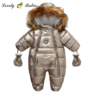 Lovelybabies Infant Baby Boys Girls Winter Snowsuit Romper Hood Footie Outwear Toddler <strong>Jumpsuit</strong> Down Coat <strong>Jacket</strong> - Product Image 2