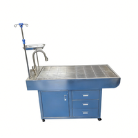 Table de traitement vétérinaire en acier inoxydable 304 avec évier, table de préparation animale, équipement de clinique, fabricant
