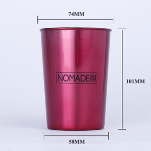 Taza Nomade de acero inoxidable, 74x58x101mm, vajilla portátil para uso en exteriores - Product Image 1