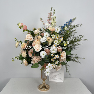 DKB 2024 venta al por mayor eventos de boda centros de mesa decorativos seda artificial blanco púrpura Bola de flores - Product Image 1