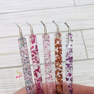 Ensemble de 5 outils de pointillage incurvés Mandala Angle Dotte, stylet à pointillage, tailles de points variées, pour la décoration des ongles, le nail art, les paillettes et les points décoratifs - Product Image 1