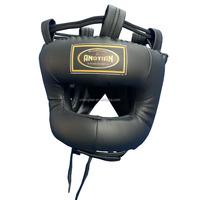 Protège-visage en cuir pleine fleur robuste et durable, personnalisé en usine, pour la boxe, le MMA, le Muay Thai et le sparring