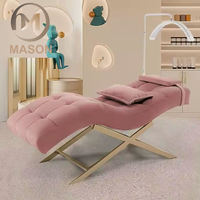 Meilleures ventes : Lit de massage et de pédicure moderne, pliable et portable, pour salon de beauté, esthétique des sourcils, avec appui-tête réglable, pour hôtel