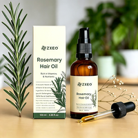 Serum Minyak Rambut Rosemary 100% Alami Private Label, Penguat Kulit Kepala, Minyak Rosemary untuk Pertumbuhan Rambut, Perawatan Rambut & Kulit Wajah & Tubuh