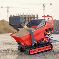 Mini-dumper sur chenilles à moteur essence KNDMAX, capacité de la benne de 0,22 m3, 4,8 kW, haute efficacité, garantie 1 an