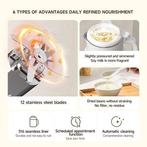 Nhà máy mới 850 ml đa chức năng đậu nành/hạt/hạnh nhân sữa <span class=keywords><strong>Maker</strong></span> Máy tự chế thực vật dựa trên sữa đậu nành <span class=keywords><strong>Maker</strong></span>. - Product Image 5