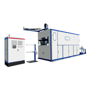 Machine entièrement automatique pour la fabrication de gobelets/assiettes/plats/couvercles jetables en PS/PET/PP/<span class=keywords><strong>PVC</strong></span>/HIPS avec pompe 20-35 cycles/min - Product Image 1