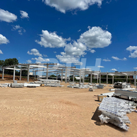 Bâtiment en structure métallique avec panneaux sandwich pour usage commercial, construction multifonctionnelle, maison certifiée CE