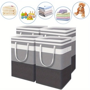 Cesti per Bucato Grandi e Impermeabili, Cesti Portabiancheria Autoportanti Pieghevoli con Manici per Lavanderia, <span class=keywords><strong>Bagno</strong></span>, Camera da Letto - Product Image 3