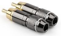 Conector de Cable de Audio RCA Chapado en Oro para Altavoz, Conector de Cable de Soldadura de Cobre