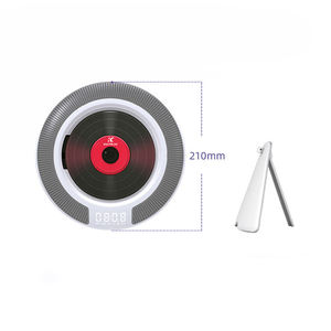 Reproductor de CD de Pared con Forma de Disco Redondo en Oferta, con Bluetooth 5.0, Radio FM, Control Remoto, Altavoces Dobles, Batería Recargable para el Hogar - Product Image 3