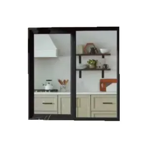 Puertas y toldos insonorizados de aluminio personalizados, ventanas con marco de vidrio, de color negro ventana de aluminio, ventana corredera para balcón