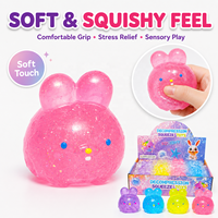 Jouets anti-stress Squishies en forme de boulettes bleu-violet, balles sensorielles à presser pour soulager l'anxiété des enfants de 5 à 7 ans