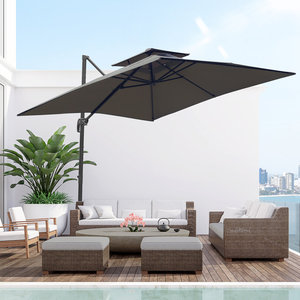 3*4m Solar Light Heavy Lamp Bead Umbrella <strong>Parasol</strong> for Outdoor Cafe Shop Restaurants and Hotels Round Square <strong>Rectangular</strong> Design - Product Image 3