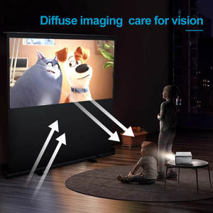 Schermo di Proiezione Portatile per <span class=keywords><strong>Spettacoli</strong></span> all'Aperto, Schermo da Pavimento per Proiezioni Interne/Esterne/Ufficio/Azienda - Product Image 2