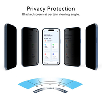 Emballage de téléphone automatique anti-poussière anti-espion protecteur d'écran en verre trempé outil d'installation facile