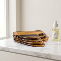 Pierre Gua Sha en œil de tigre naturel en forme de cœur, outil de massage pour le lifting du visage et le soin de la peau