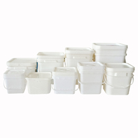 Barils en plastique carrés de qualité alimentaire de la marque Ruly en gros avec couvercles recyclables pour le stockage du lait ou l'emballage de peinture