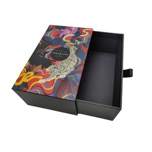 กล่องช็อคโกแลตคราฟท์เกรดสูงเป็นมิตรกับสิ่งแวดล้อมกระดาษแข็งรีไซเคิลที่แข็งแรงพิมพ์ลายที่น่าอัศจรรย์ลิ้นชักเลื่อนสำหรับเฉลิมฉลองอาหาร - Product Image 5