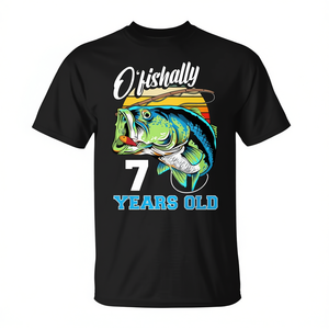 T-shirt d'anniversaire pour pêcheur de 7 ans, cadeau de pêche pour enfants - Product Image 2