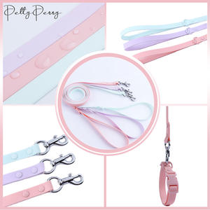 منتجات الحيوانات الأليفة عالية الجودة صديقة للجودة عالية ، منتجات الحيوانات الأليفة الشخصية مقاومة للماء PVC طوق طوق مجموعة تسخير لسهولة التدريب على المشي - Product Image 4