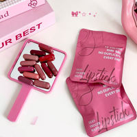 Ensemble de mini rouges à lèvres en capsule mignons, longue tenue, fini mat velours, haute pigmentation, kit de maquillage pour les lèvres pour filles