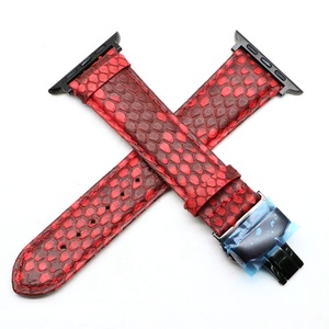 <span class=keywords><strong>2022</strong></span> nueva correa de reloj de moda duradera joyería correa de reloj de cuero de serpiente genuina Compatible con adaptador de reloj Apples - Product Image 1