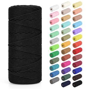 Cordon tressé torsadé en gros 3MM Corde en coton recyclé pour le bricolage - Product Image 2