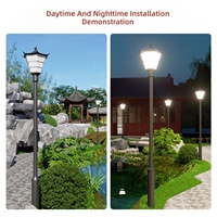 Lampe de jardin LED de style chinois, IP65, étanche, lumière LED extérieure pour aménagement paysager, cour