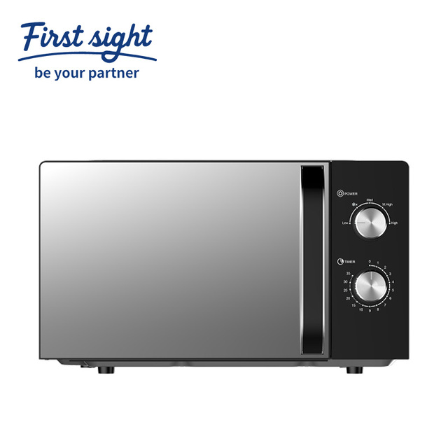 New 110-240V Global Voltage 20L Stainless Steel Microwave Oven 700W 5 Power Levels 255mm Large Turntable 35Mins Timer