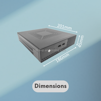 PC de bureau HTPC Mini-ITX en métal fin personnalisable pour usine, support mural VESA avec boîtier PC Mini ITX noir G01-T45 en stock
