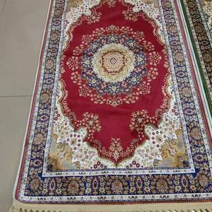 Soft satin silk YASEEN brand classic style four-season home <b>prayer</b> <b>mat</b> with tassel edges, non-fading, popular in the Middle East - Product Image 1